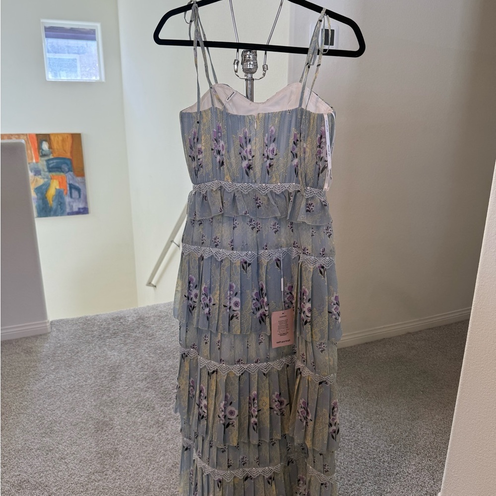 Self-Portrait Lavender Floral Tiered Maxi Dress (Never Worn! ) - Picture 2 of 2